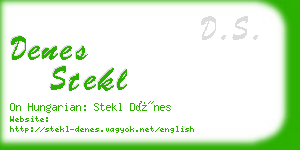 denes stekl business card